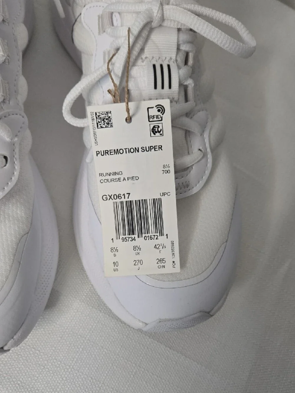 adidas Puremotion Super White Lace-Up Running Shoes
